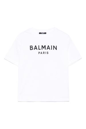 Logo-Print T-Shirt BALMAIN PARIS KIDS | BW8P91Z1751100NE